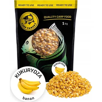 Návnadová surovina Návnada Carp Target kaprová metoda 1 kg Vařená rybářská kukuřice Banán