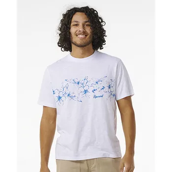 Pánské tričko Tričko Rip Curl ALOHA HOTEL LEI LEI TEE White velikost M