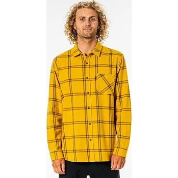 Pánská košile Košile Rip Curl CHECKED OUT L/S FLANNEL Mustard velikost L