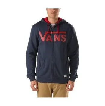 Pánské oblečení Mikina Vans CLASSIC ZIP HOODIE Navy/Chilli Pepper velikost L