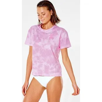 Dámské tričko Lykra Rip Curl ICON OF SURF S/SL UV Pink velikost 8