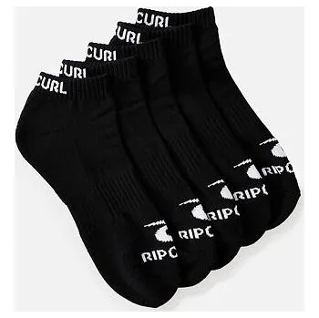Pánské ponožky Ponožky Rip Curl BRAND ANKLE SOCK 5-PK Black velikost O/S