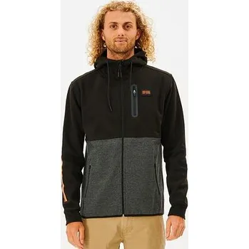 Pánské oblečení Mikina Rip Curl ANTI SERIES DEPARTED ZIP THR Black/Grey velikost S