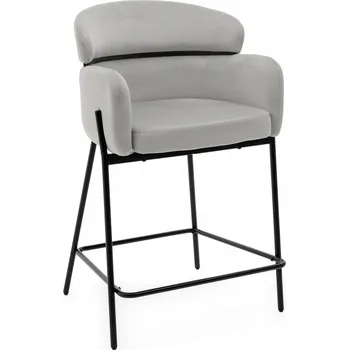 Barová židle Barová Židle New Home , odstíny šedé, látka 99 cm