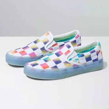 Dámské tenisky Boty Vans UA CLASSIC SLIP-ON (Cultivate Care) Soft Check/Blue Gum velikost 36.5