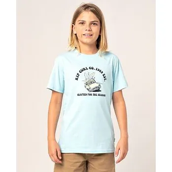 Chlapecké oblečení Tričko Rip Curl TRUCKITO SS TEE Light Blue velikost 12