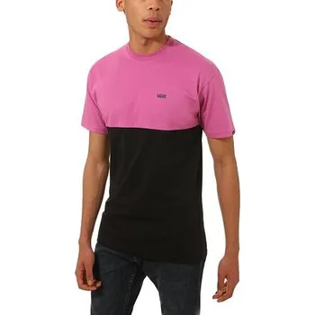 Pánské oblečení Tričko Vans COLORBLOCK TEE Rosebud/Black velikost S
