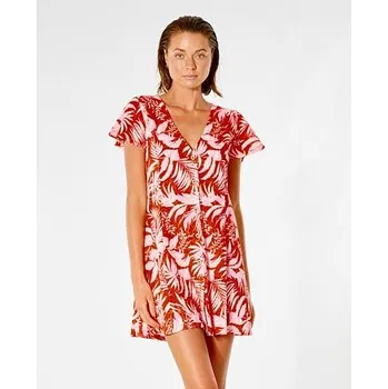 Dámské šaty šaty Rip Curl SUN RAYS MINI DRESS Red velikost L