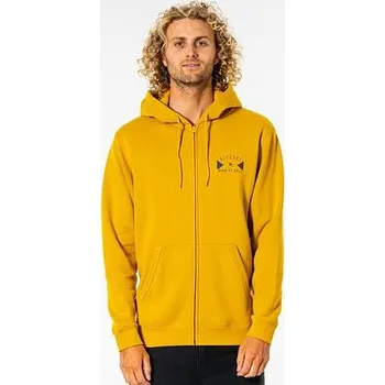 Pánská mikina Mikina Rip Curl D'AMS ZIP THRU HOOD Mustard velikost M