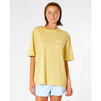 Pánské tričko Tričko Rip Curl DESTROY WAVES HERITAGE FIT TEE Gold velikost M