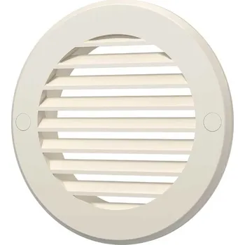 Větrací mřížka Venkovní větrací mřížka ASA s límcem d125 mm – světle béžová – MIKAWI 59-1527