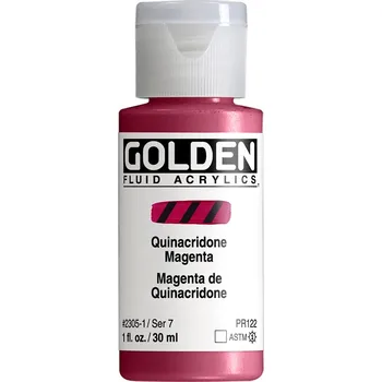 Výtvarná barva Akrylová barva Golden Fluid - 2305 Quinacridone Magenta Objem: 30 ml