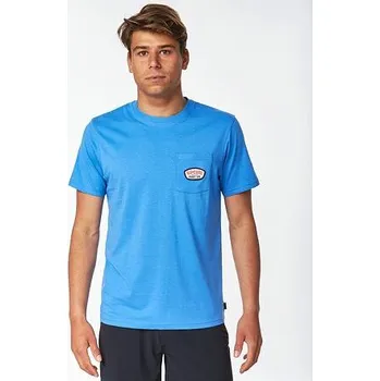 Pánská móda Tričko Rip Curl BADGE TEE Electric Blue velikost M