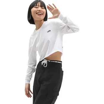 Pánské tričko Tričko Vans JUNIOR V LS CROP White velikost XS
