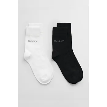 PONOŽKY GANT SOCKS 2-PACK BLACK / WHITE