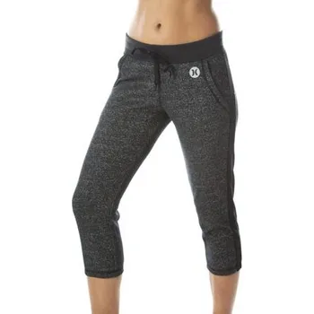 Legíny Hurley DRI-FIT FLEECE CROP PANT Heather Black velikost L