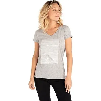 Pánské tričko Tričko Rip Curl MINIMALIST WAVE V NECK TEE Cement Marle velikost L