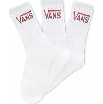 Dámské oblečení Ponožky Vans CLASSIC CREW WMNS 6.5-10 3PK White/Deco Rose velikost O/S