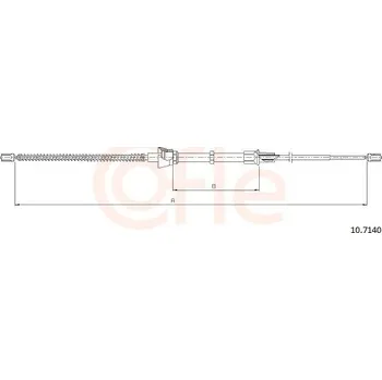 Lanko parkovací brzdy Tažné lanko, parkovací brzda COFLE CFE10.7140