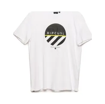 Pánská móda Tričko Rip Curl CIRCLE COMBINE SS TEE Optical White velikost 16