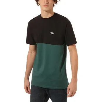 Oblečení a móda Tričko Vans COLORBLOCK TEE Black/Trekking Green velikost XL