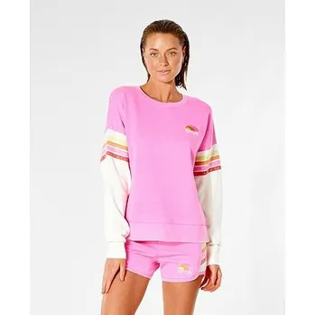 Pánská mikina Mikina Rip Curl SURF REVIVAL WAVE CREW Pink velikost M