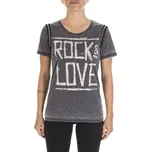 Tričko Rip Curl ROCK AND LOVE TEE Jet Black velikost L