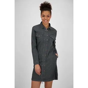 Dámské šaty šaty Alife and Kickin JUDYAK DNM Black Denim velikost XS