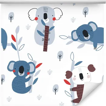 Tapeta Tapeta pro děti koala, stromy, skandinávský styl