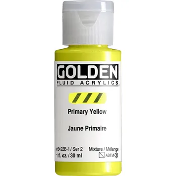 Vodová barva Akrylová barva Golden Fluid - 2422 Primary Yellow Objem: 30 ml