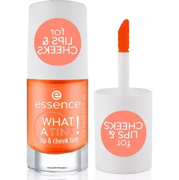 Tvářenka essence WHAT A TINT! tekutá tvářenka a lesk na rty odstín 03 Peachy Vibes 4.9 ml