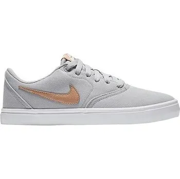 Pánské tenisky Boty Nike SB CHECK SOLARSOFT CANVAS Wolf Grey/Mtlc Red Bronze-White velikost 44.5