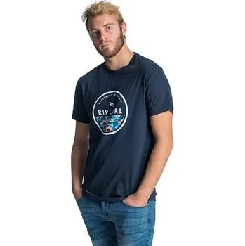 Pánské tričko Tričko Rip Curl WATERMARK S/S TEE Dark Blue velikost XXL