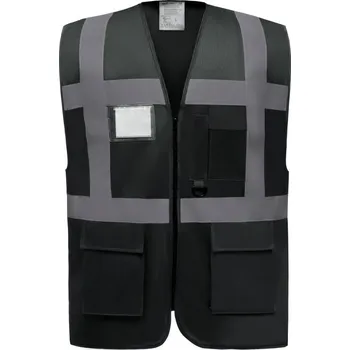 pracovní vesta Yoko Vesta HVW801 Hi-Vis, multifunkční, výstražná COT79W80100203-black L Černá