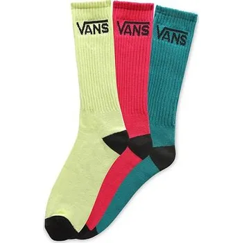 Dámské ponožky Ponožky Vans CLASSIC CREW (9.5-13, 3PK) Sunny Lime velikost O/S