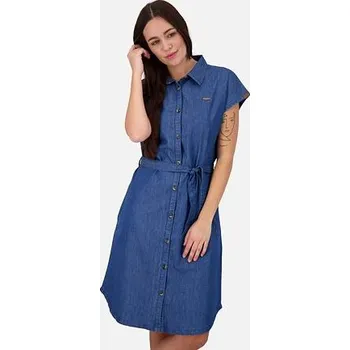 Dámské šaty šaty Alife and Kickin MAEVEAK DNM A Dark Denim Washed velikost L
