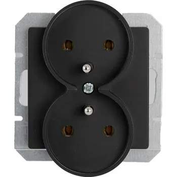 Elektrická zásuvka Elektrická Zásuvka nástěnná Timex-Elektro černá