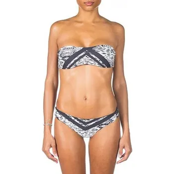 Dámské plavky Plavky Rip Curl LIGHT HEARTED BANDEAU SET Dark Grey velikost M