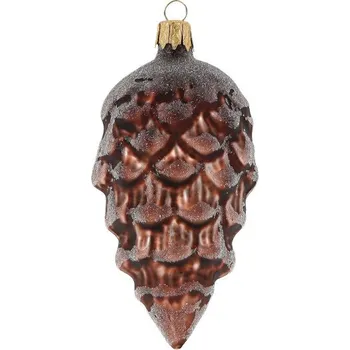 Vánoční dekorace Ego Dekor Ozdoba vánoční, šiška, hnědá/matná, ?cm 6 ks