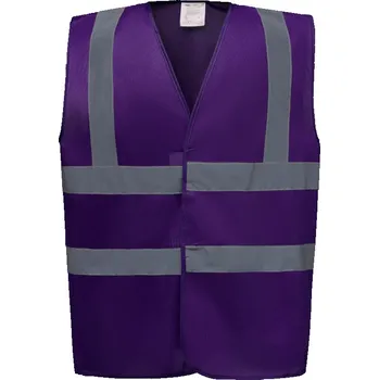 pracovní vesta Yoko Vesta HVW100 Hi-Vis, výstražná COT79W10035013-purple 3XL Purpurová
