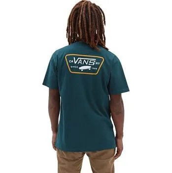 Tričko Vans FULL PATCH BACK SS TEE Deep Teal/White velikost XL