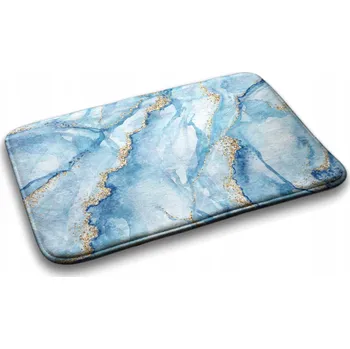 Koupelnová předložka Koupelnová předložka Koberec Měkký Modrý mramor