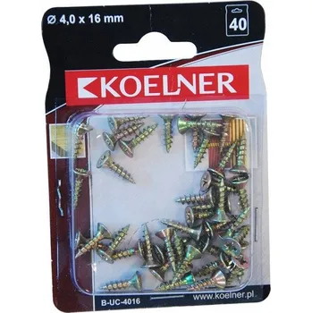Vrták Šrouby do dřeva Koelner 4 x 16 mm, 40 ks