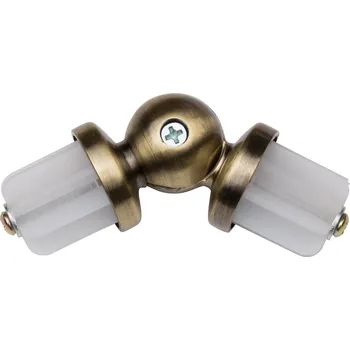 Příslušenství pro garnýž Úhlová spojka 25 mm starožitné zlato