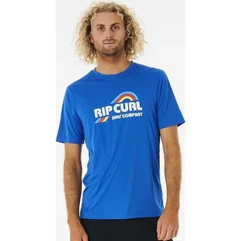 Pánská móda Lykra Rip Curl SURF REVIVAL PEAK TEE Retro Blue velikost S