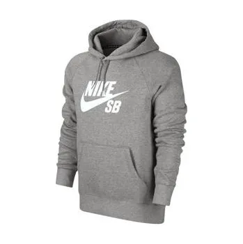 Pánská mikina Mikina Nike SB ICON HOODIE Dk Grey Heather/Whit velikost M