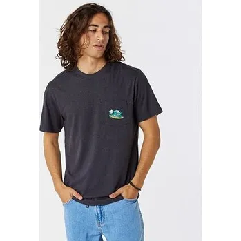 Pánské tričko Tričko Rip Curl SHAPER EMBROIDERY SS TEE Washed Black velikost L