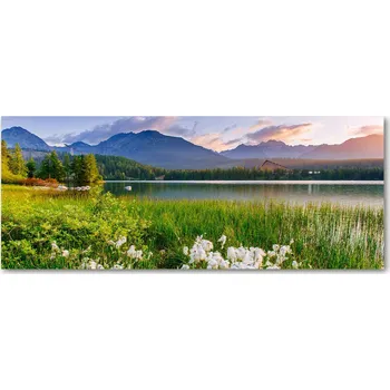 Obraz Lacobel za kuchyňskou linku Jezero v horách XXL