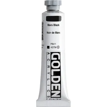 Vodová barva Akrylová barva Golden Heavy Body - 1200 Mars Black Objem: 59 ml
