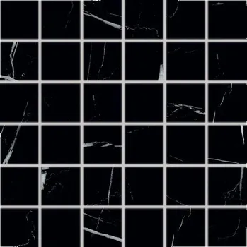 Obklad Rako Flash DDM05833, mozaika, černá, matná, hladká, 30 x 30 x 0,9 cm